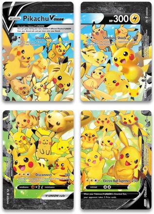 Pikachu V-UNION (Set of 4) [Sword & Shield: Black Star Promos] | Gamers Paradise
