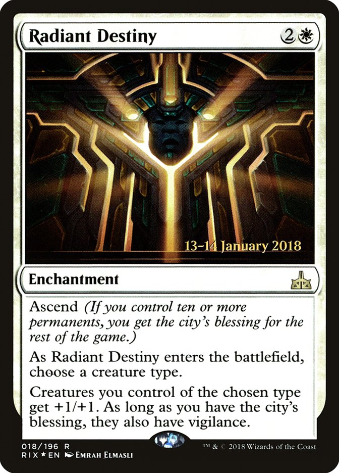 Radiant Destiny [Rivals of Ixalan Prerelease Promos] | Gamers Paradise