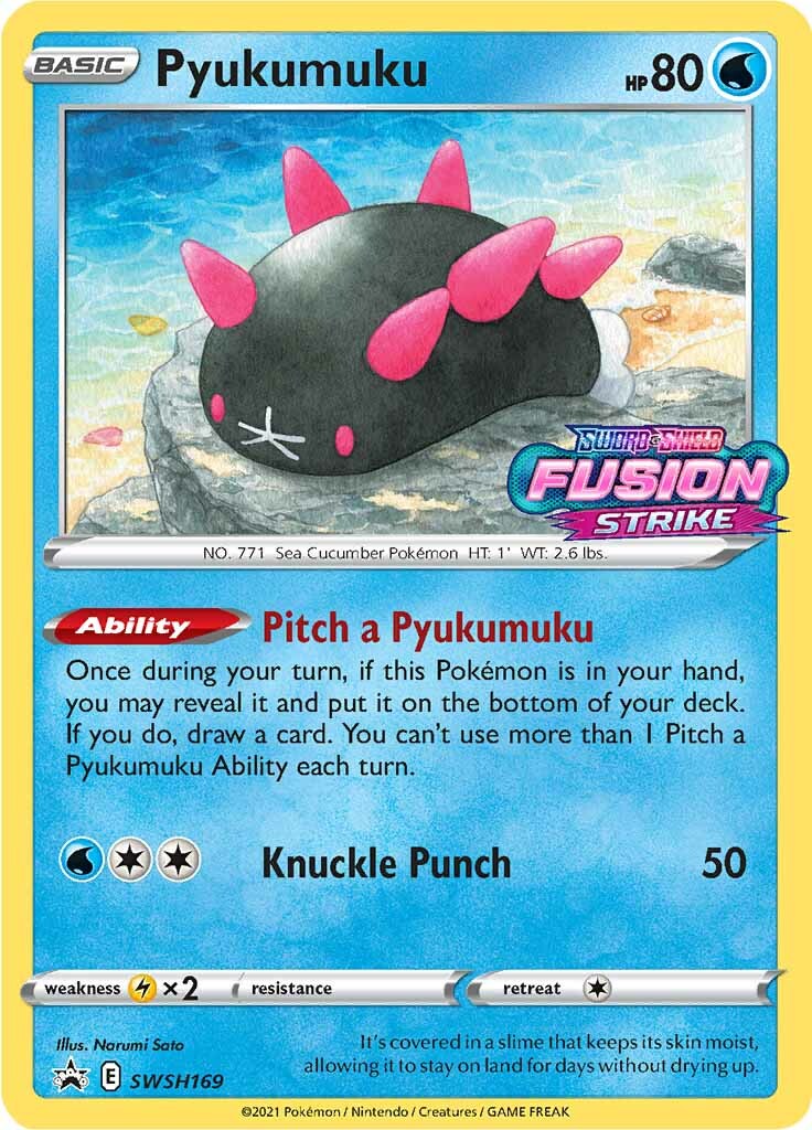 Pyukumuku (SWSH169) (Prerelease Promo) [Sword & Shield: Black Star Promos] | Gamers Paradise