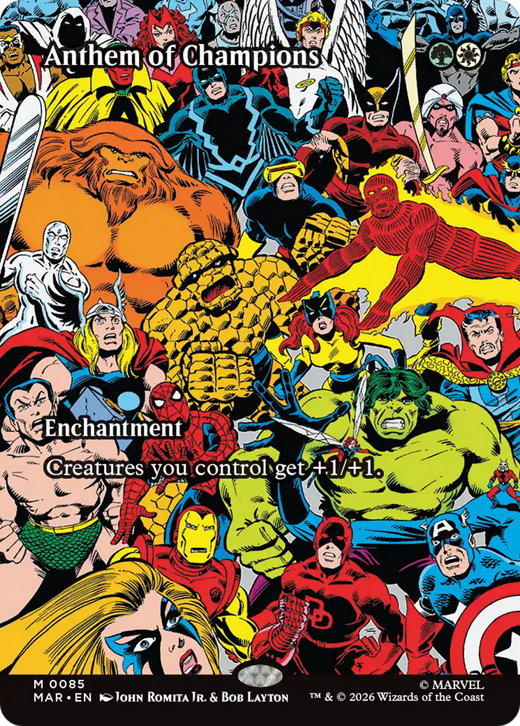 Anthem of Champions (Borderless) [Marvel Universe: Eternal-Legal] | Gamers Paradise
