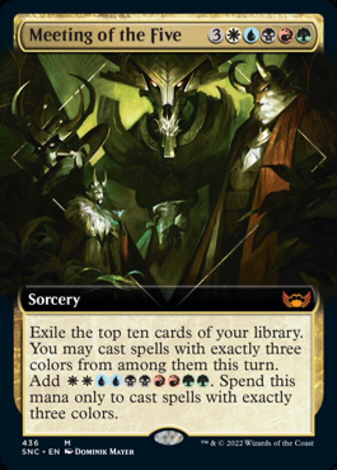 Meeting of the Five (Extended Art) [Streets of New Capenna] | Gamers Paradise