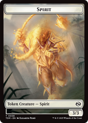 Spirit (0008) // Spirit (0009) Double-Sided Token [Tarkir: Dragonstorm Tokens] | Gamers Paradise