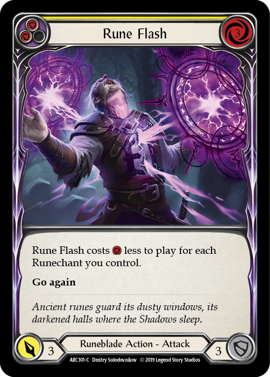 Rune Flash (Yellow) [ARC101-C] (Arcane Rising)  1st Edition Normal | Gamers Paradise