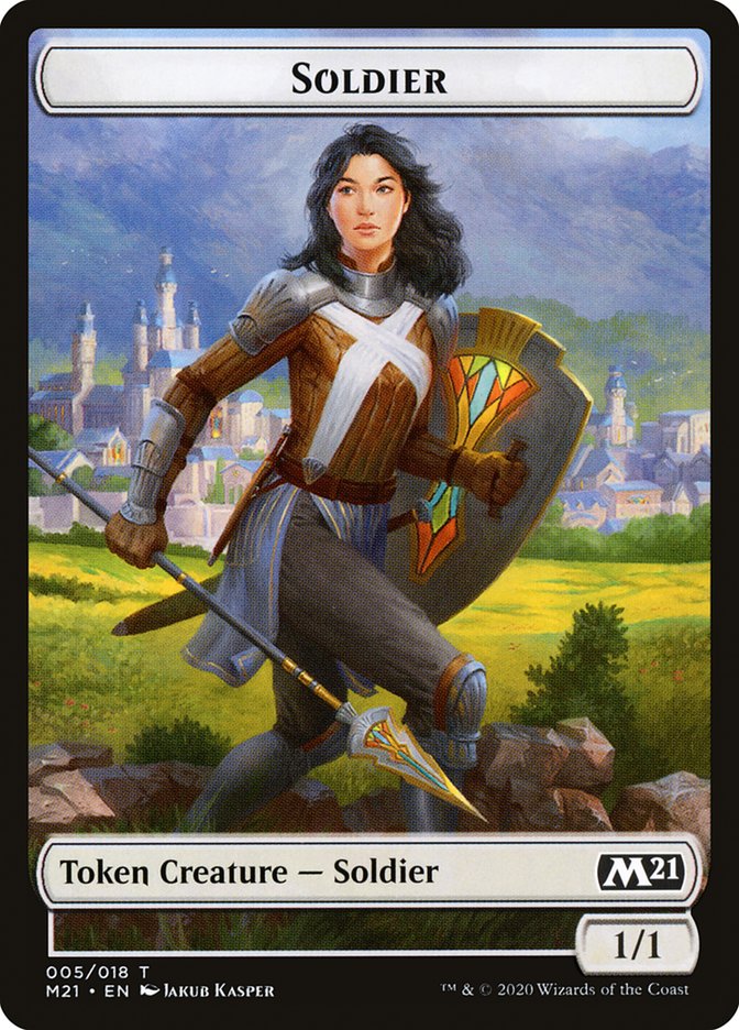 Construct // Soldier Double-Sided Token [Core Set 2021 Tokens] | Gamers Paradise