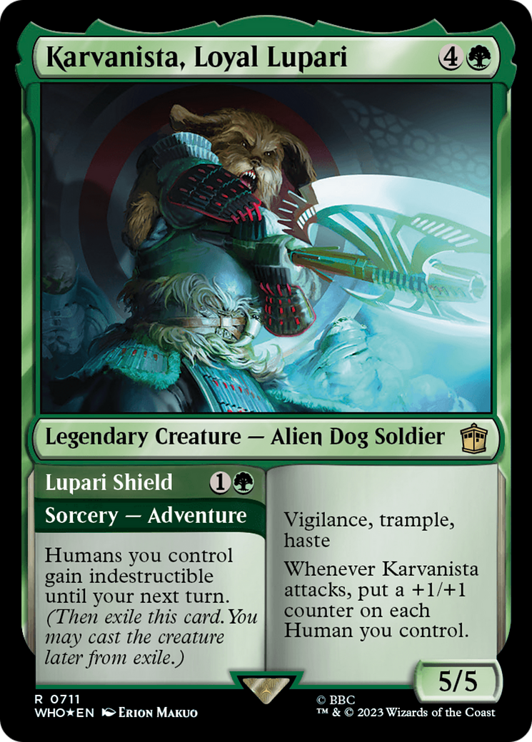 Karvanista, Loyal Lupari // Lupari Shield (Surge Foil) [Doctor Who] | Gamers Paradise