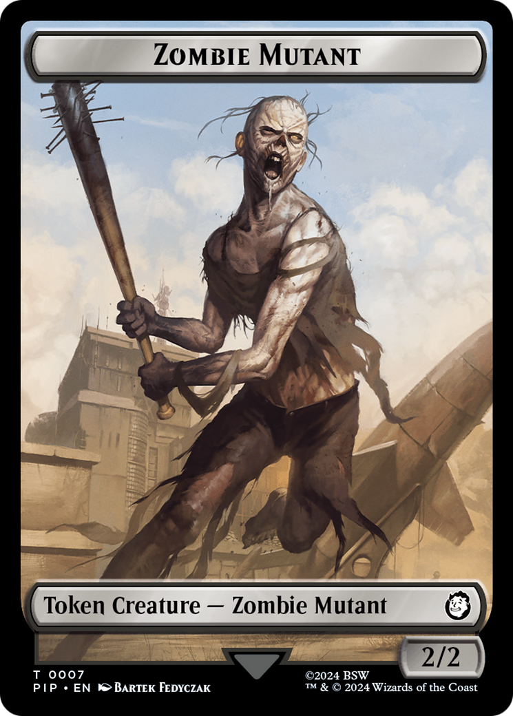 Treasure (0019) // Zombie Mutant Double-Sided Token [Fallout Tokens] | Gamers Paradise