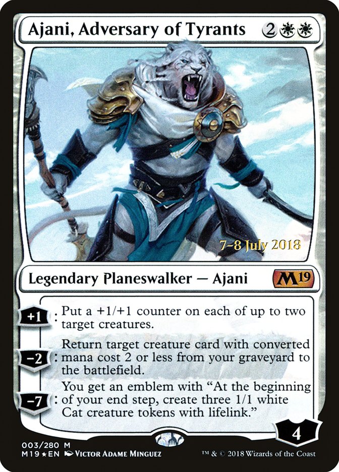 Ajani, Adversary of Tyrants [Core Set 2019 Prerelease Promos] | Gamers Paradise