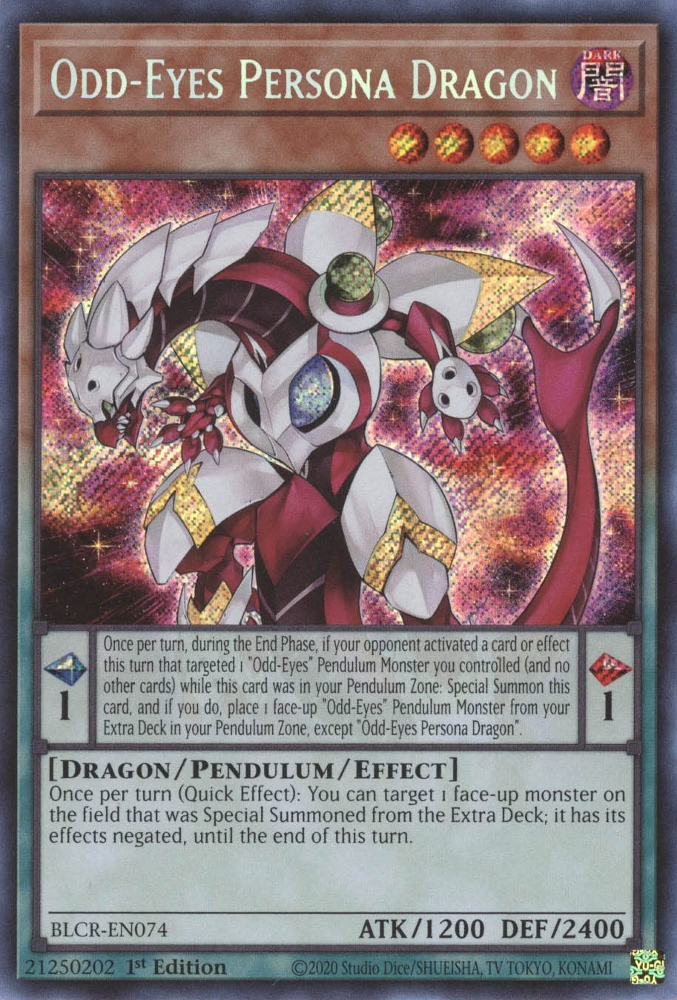 Odd-Eyes Persona Dragon [BLCR-EN074] Secret Rare | Gamers Paradise