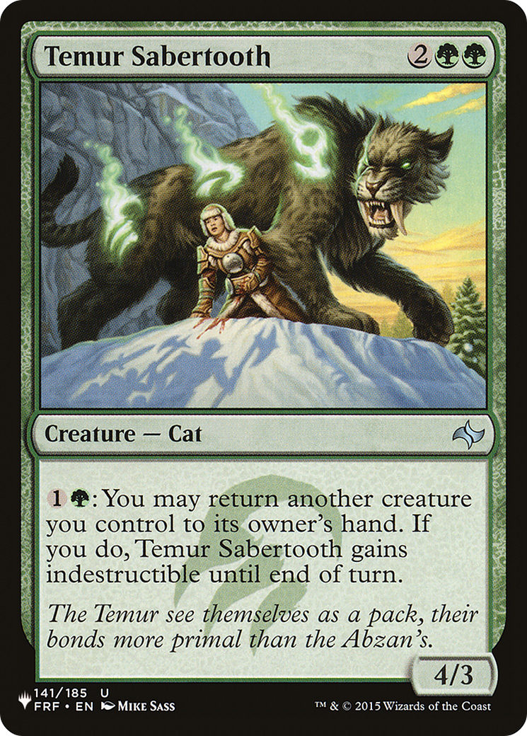 Temur Sabertooth [The List] | Gamers Paradise