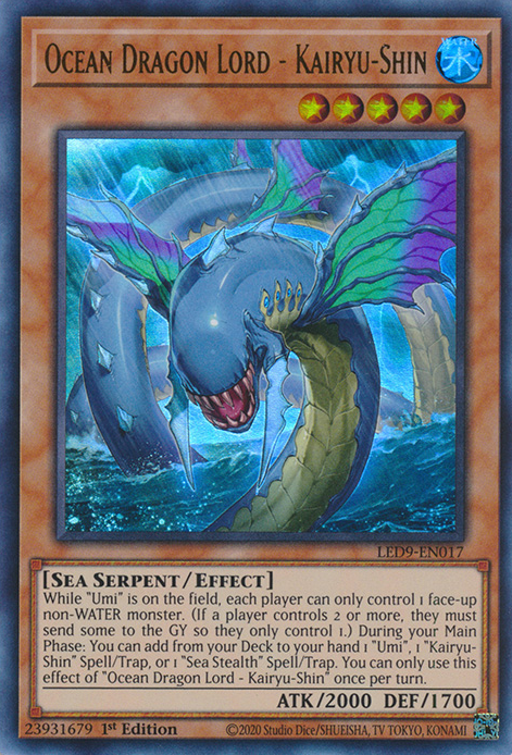 Ocean Dragon Lord - Kairyu-Shin [LED9-EN017] Ultra Rare | Gamers Paradise