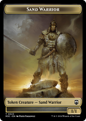 Marit Lage (Ripple Foil) // Sand Warrior Double-Sided Token [Modern Horizons 3 Commander Tokens] | Gamers Paradise
