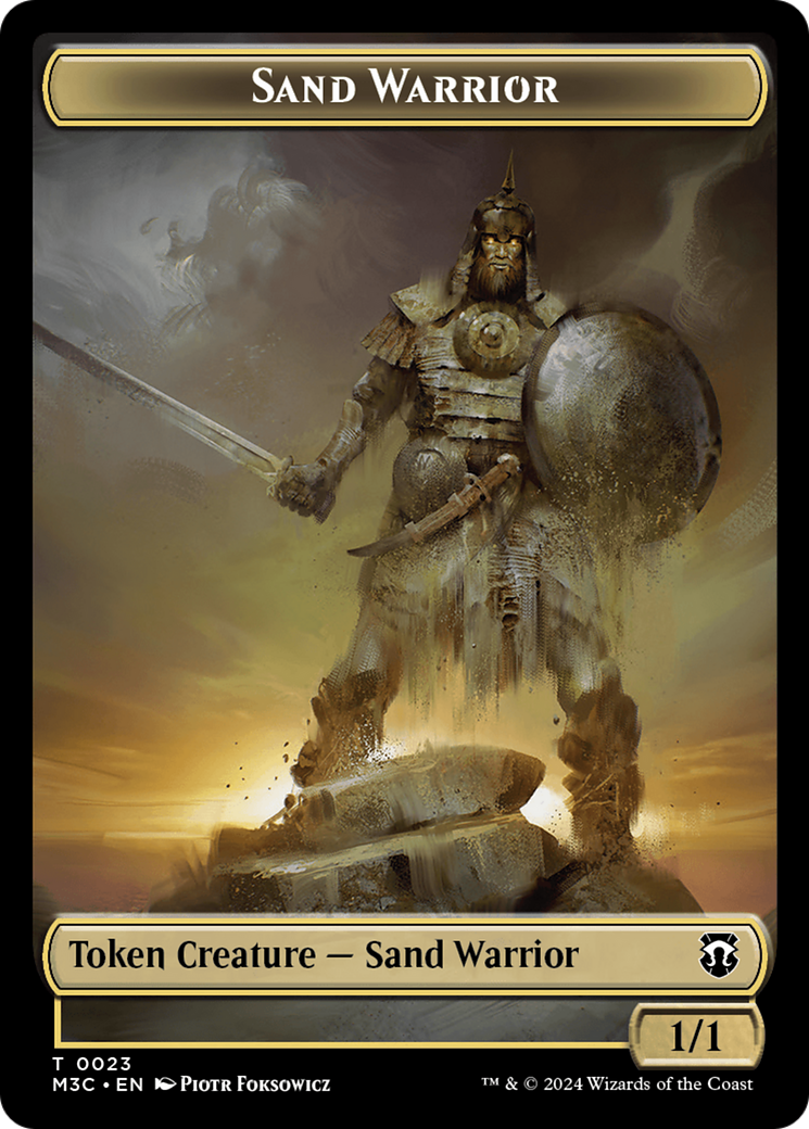 Marit Lage // Sand Warrior Double-Sided Token [Modern Horizons 3 Commander Tokens] | Gamers Paradise