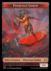 Rebel // Phyrexian Goblin Double-Sided Token [Phyrexia: All Will Be One Tokens] | Gamers Paradise