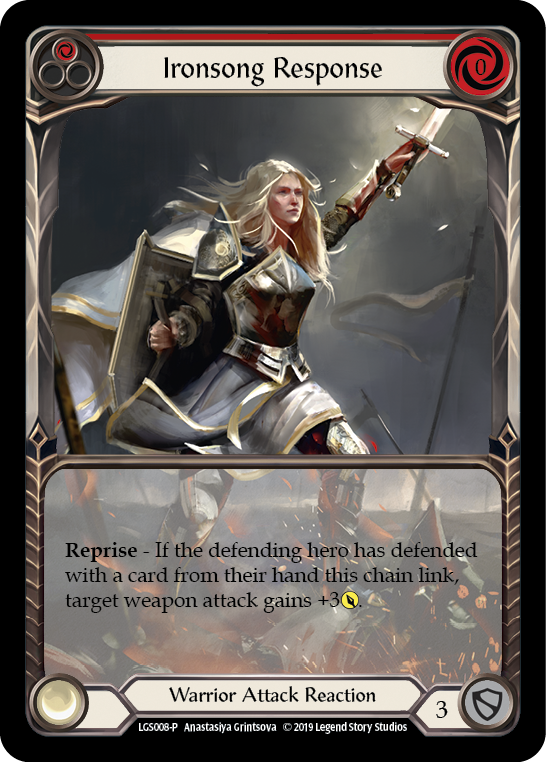 Ironsong Response (Red) [LGS008-P] (Promo)  1st Edition Normal | Gamers Paradise