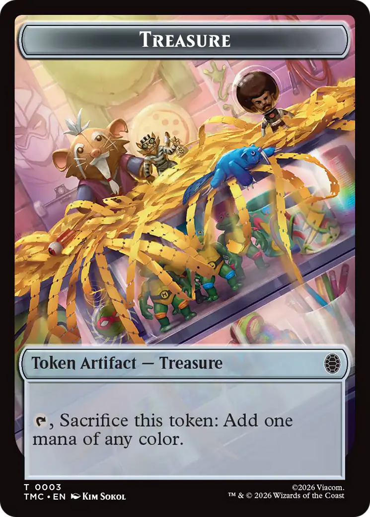 Treasure // Robot Double-Sided Token [Teenage Mutant Ninja Turtles Commander Tokens] | Gamers Paradise