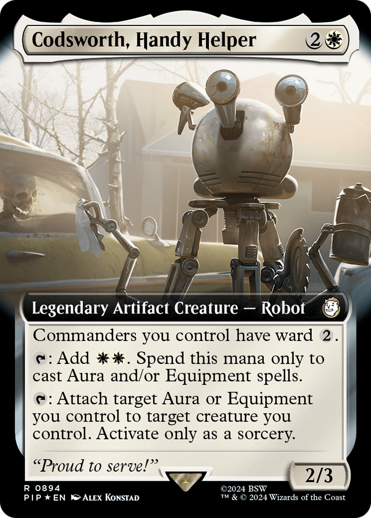 Codsworth, Handy Helper (Extended Art) (Surge Foil) [Fallout] | Gamers Paradise