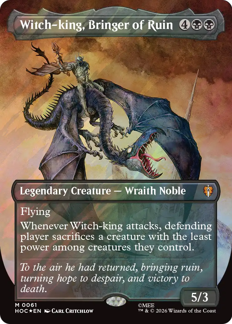 Witch-king, Bringer of Ruin (Borderless) (Surge Foil) [The Hobbit] | Gamers Paradise