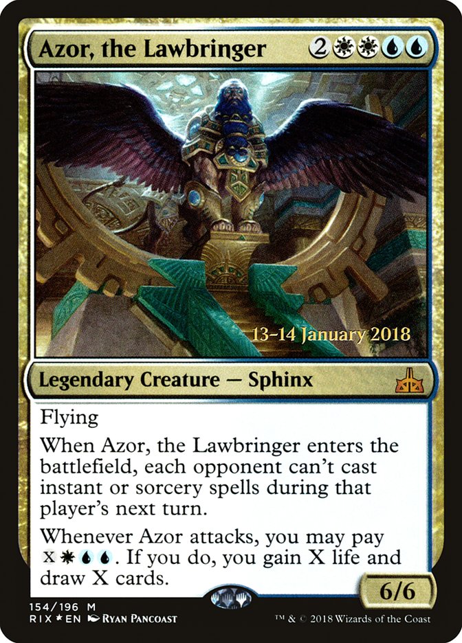 Azor, the Lawbringer [Rivals of Ixalan Prerelease Promos] | Gamers Paradise