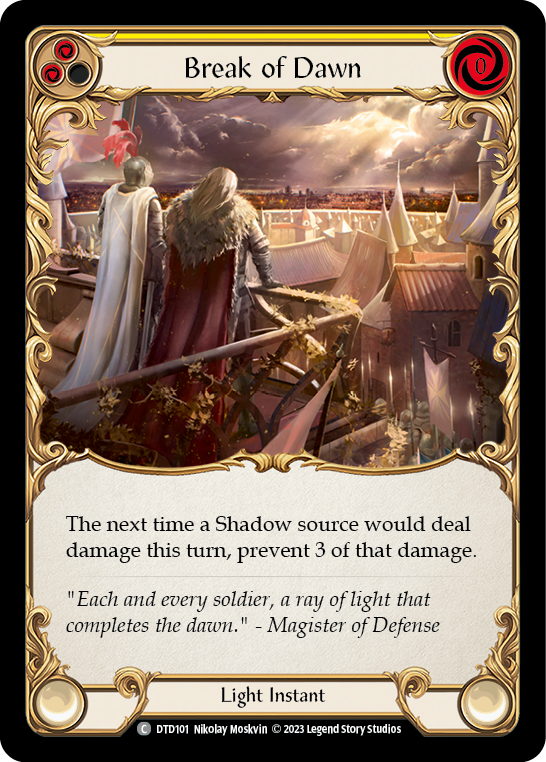 Break of Dawn (Yellow) [DTD101] (Dusk Till Dawn)  Rainbow Foil | Gamers Paradise