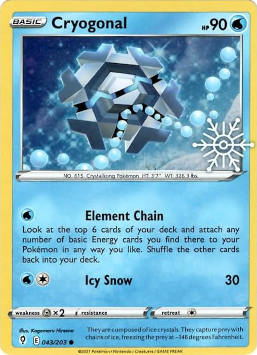 Cryogonal (043/203) (Holiday Calendar) [Sword & Shield: Evolving Skies] | Gamers Paradise