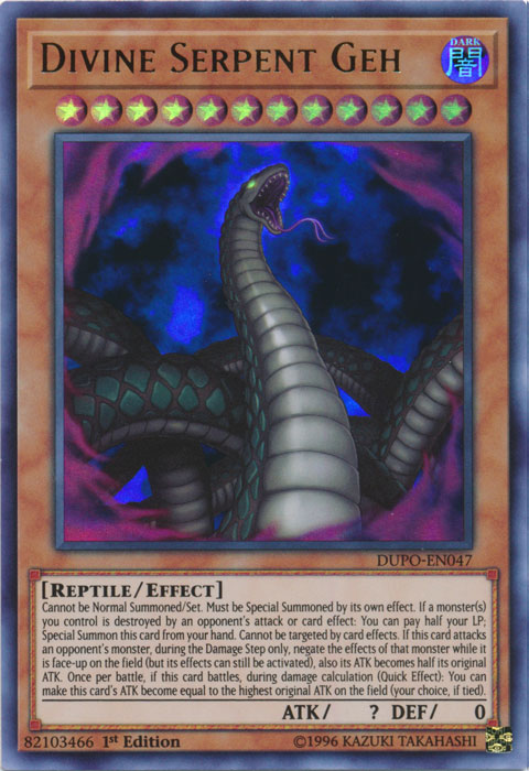 Divine Serpent Geh [DUPO-EN047] Ultra Rare | Gamers Paradise