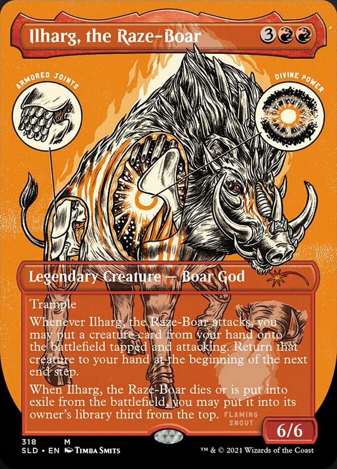 Ilharg, the Raze-Boar (Borderless Foil Etched) [Secret Lair Drop Series] | Gamers Paradise