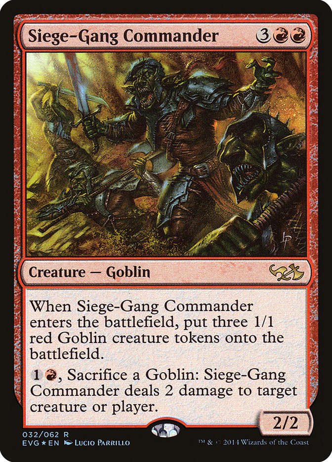 Siege-Gang Commander (Elves vs. Goblins) [Duel Decks Anthology] | Gamers Paradise