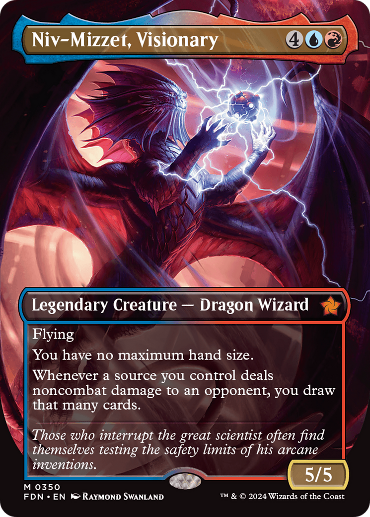 Niv-Mizzet, Visionary (Borderless) [Foundations] | Gamers Paradise