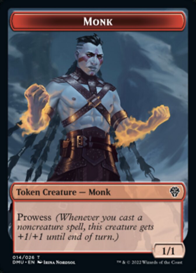Monk Token [Dominaria United Tokens] | Gamers Paradise