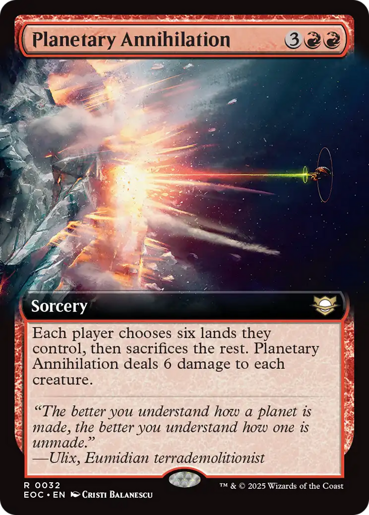 Planetary Annihilation (Extended Art) [Edge of Eternities Commander] | Gamers Paradise