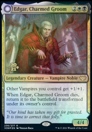 Edgar, Charmed Groom // Edgar Markov's Coffin [Innistrad: Crimson Vow Prerelease Promos] | Gamers Paradise