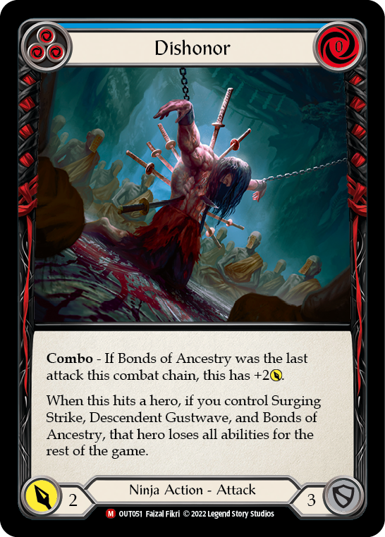Dishonor [OUT051] (Outsiders)  Rainbow Foil | Gamers Paradise