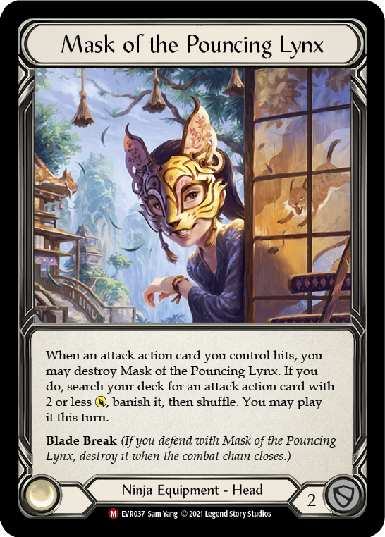 Mask of the Pouncing Lynx [EVR037] (Everfest)  1st Edition Cold Foil | Gamers Paradise