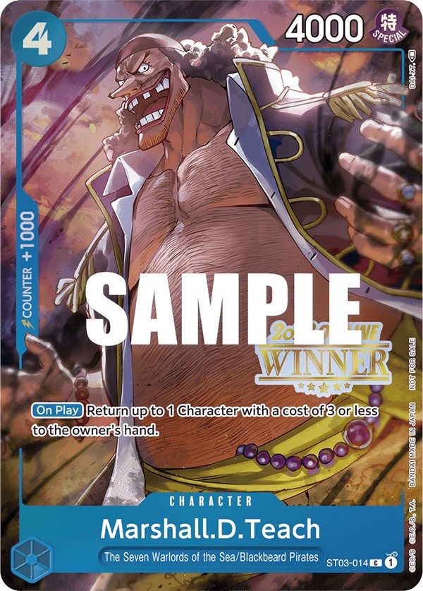 Marshall.D.Teach (Offline Regional 2023) [Winner] [One Piece Promotion Cards] | Gamers Paradise