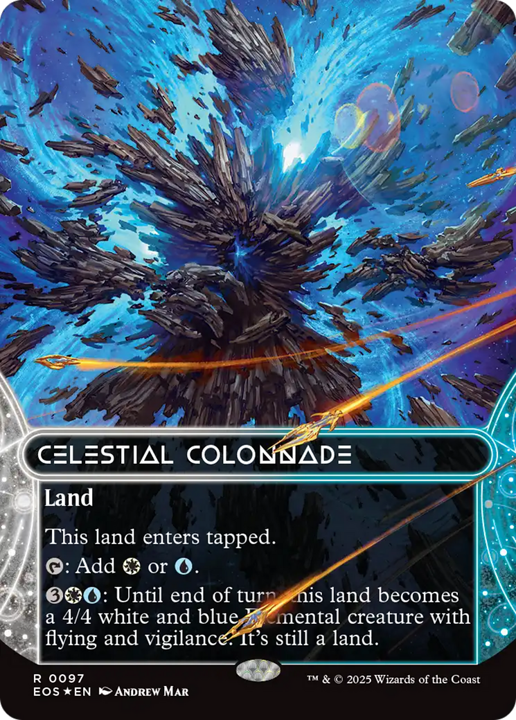 Celestial Colonnade (0097) (Borderless) (Galaxy Foil) [Edge of Eternities: Stellar Sights] | Gamers Paradise