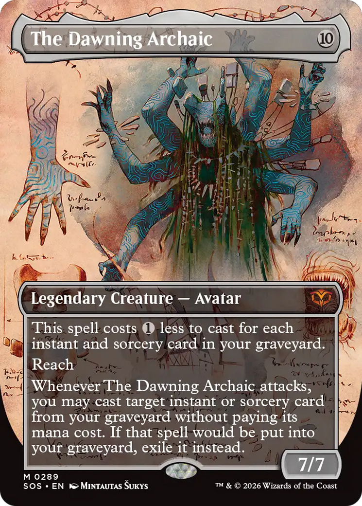 The Dawning Archaic (Borderless) [Secrets of Strixhaven] | Gamers Paradise