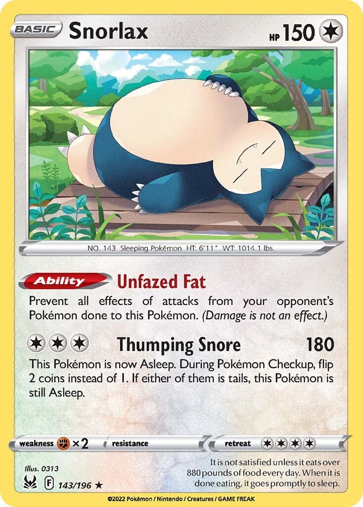 Snorlax (143/196) [Sword & Shield: Lost Origin] | Gamers Paradise