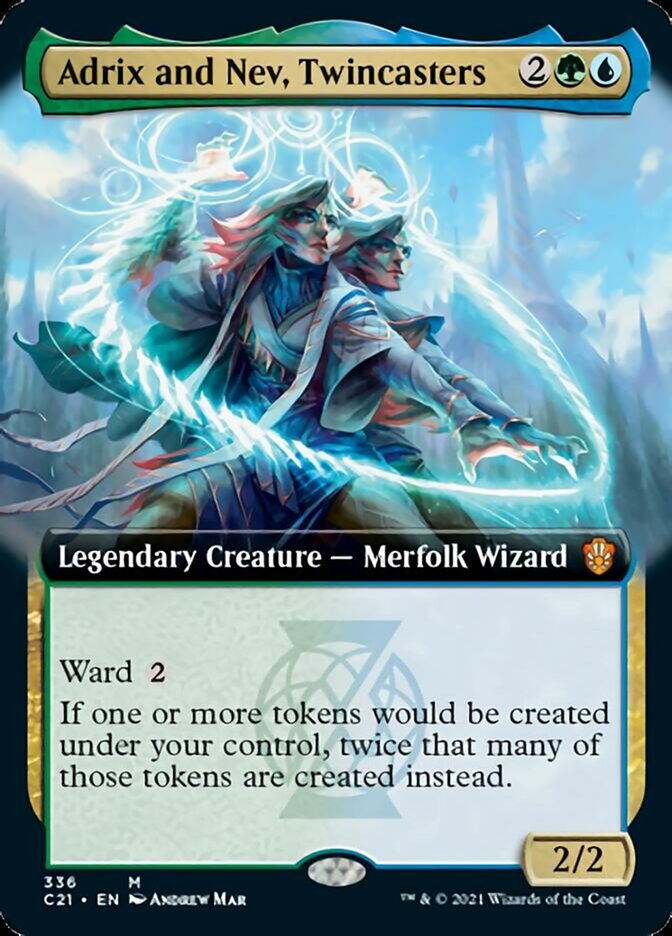 Adrix and Nev, Twincasters (Extended Art) [Commander 2021] | Gamers Paradise