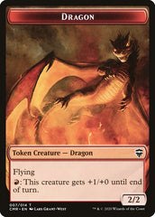 Dragon // Golem Double-Sided Token [Commander Legends Tokens] | Gamers Paradise