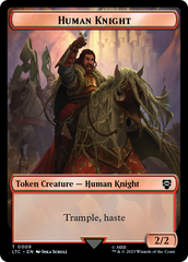 Human Knight // Human Double-Sided Token [The Lord of the Rings: Tales of Middle-Earth Commander Tokens] | Gamers Paradise