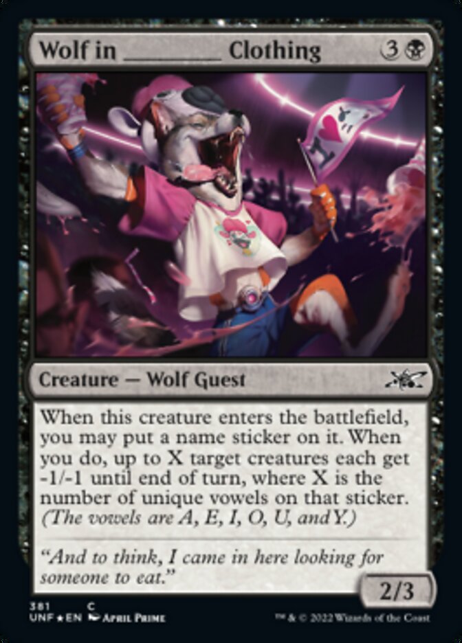 Wolf in _____ Clothing (Galaxy Foil) [Unfinity] | Gamers Paradise