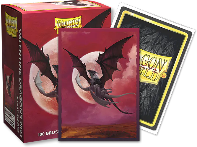 Dragon Shield: Standard Brushed 100ct Sleeves - Valentine Dragons (2024) | Gamers Paradise