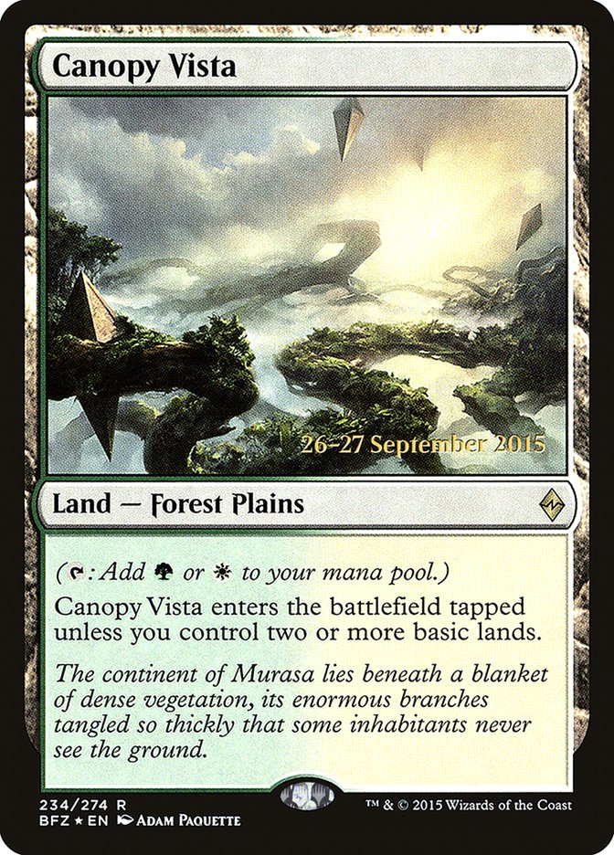 Canopy Vista [Battle for Zendikar Prerelease Promos] | Gamers Paradise
