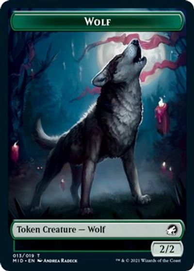 Rhino // Wolf Double-Sided Token [Innistrad: Midnight Hunt Commander Tokens] | Gamers Paradise
