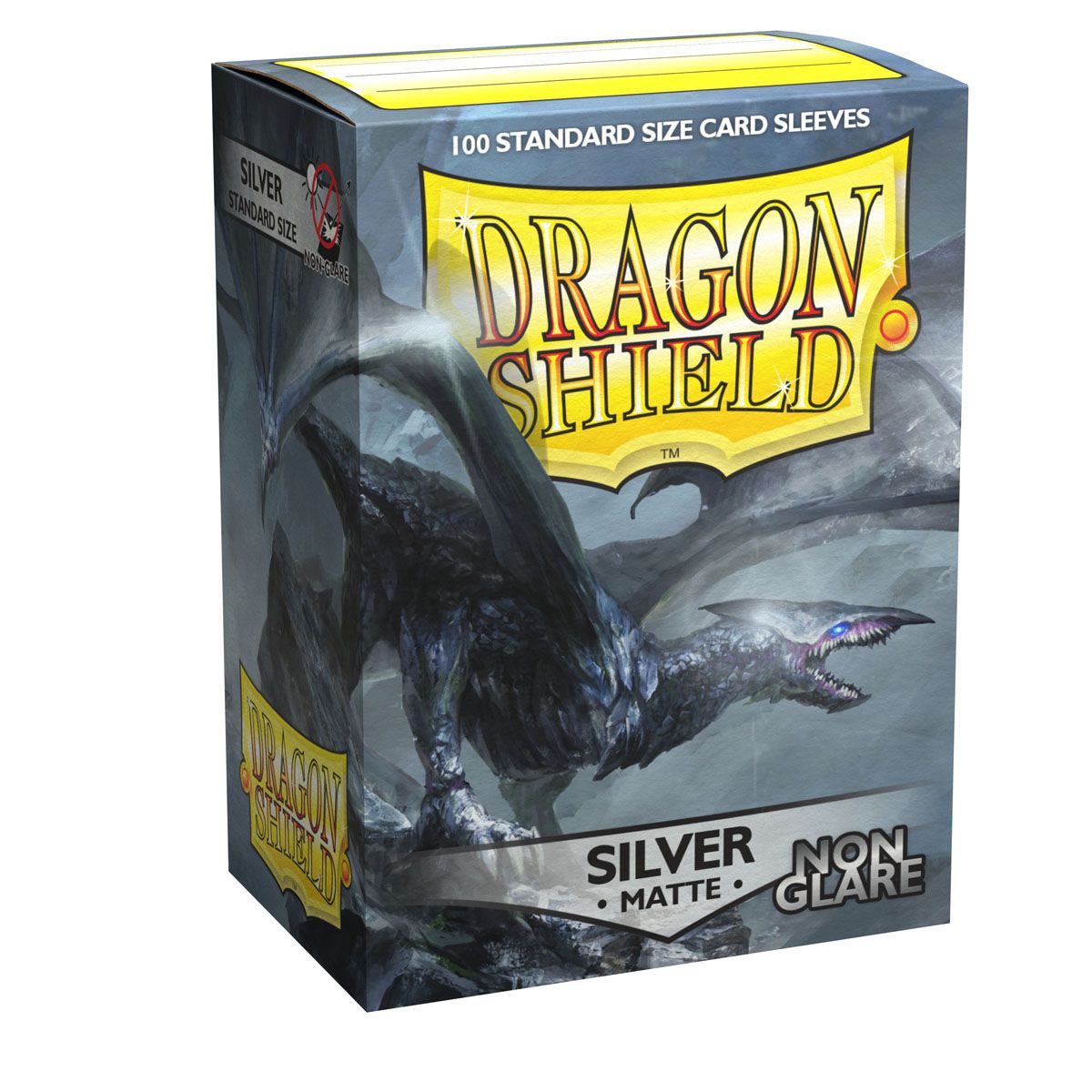 Dragon Shield: Standard 100ct Sleeves - Silver (Non-Glare Matte) | Gamers Paradise