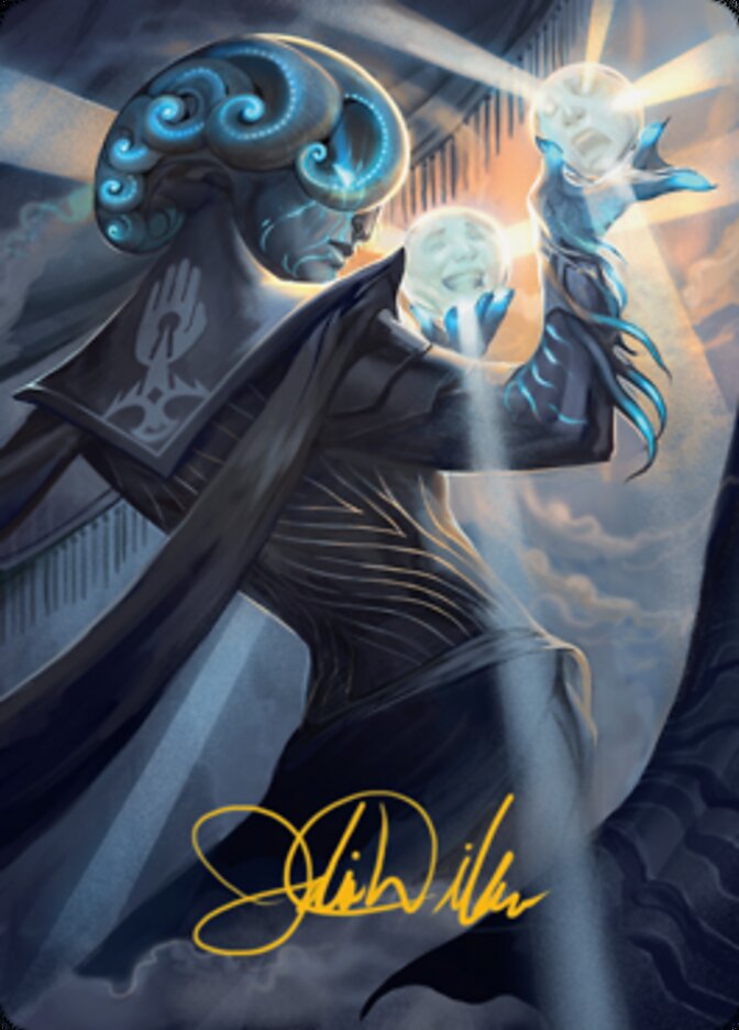 Queza, Augur of Agonies Art Card (Gold-Stamped Signature) [Streets of New Capenna Art Series] | Gamers Paradise