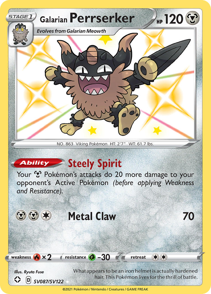Galarian Perrserker (SV087/SV122) [Sword & Shield: Shining Fates] | Gamers Paradise