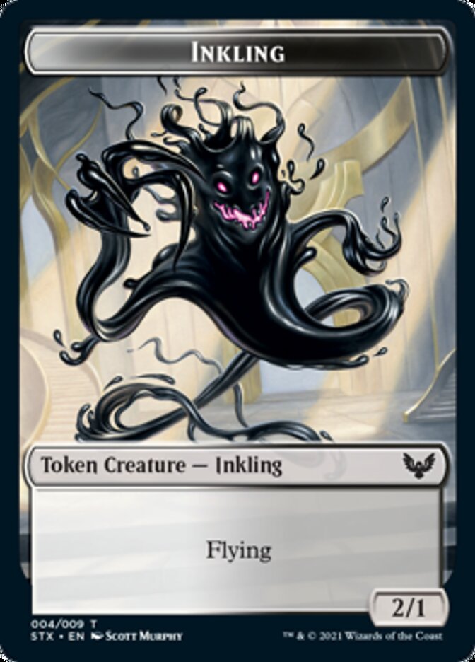 Inkling // Treasure Double-Sided Token [Strixhaven: School of Mages Tokens] | Gamers Paradise