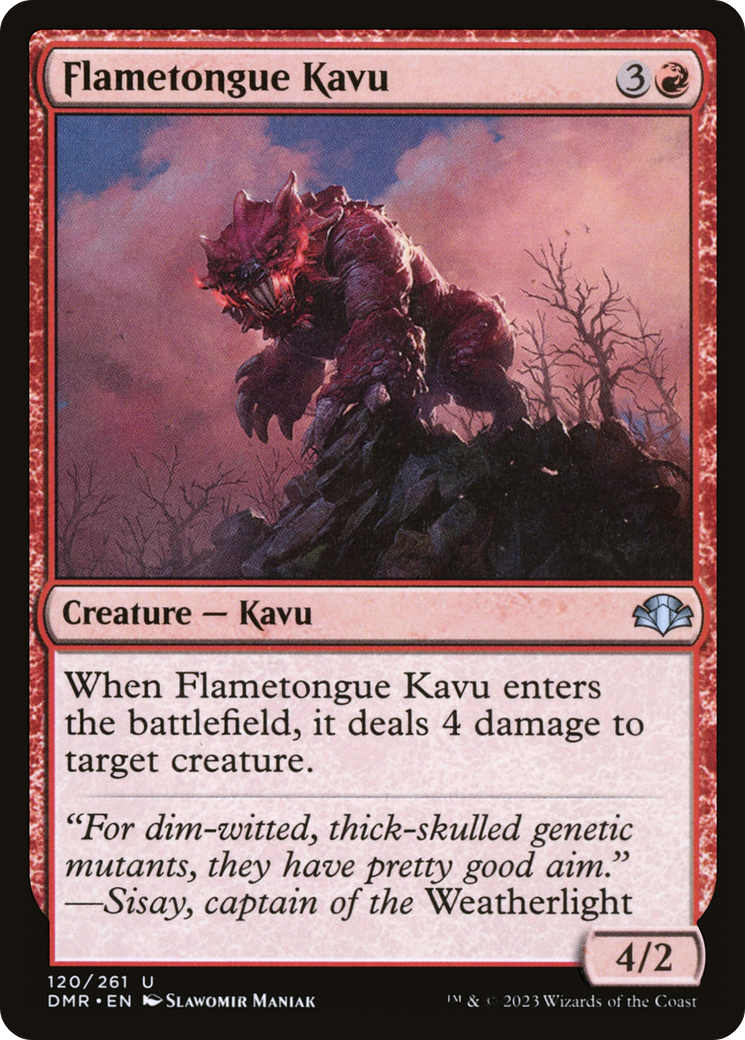 Flametongue Kavu [Dominaria Remastered] | Gamers Paradise
