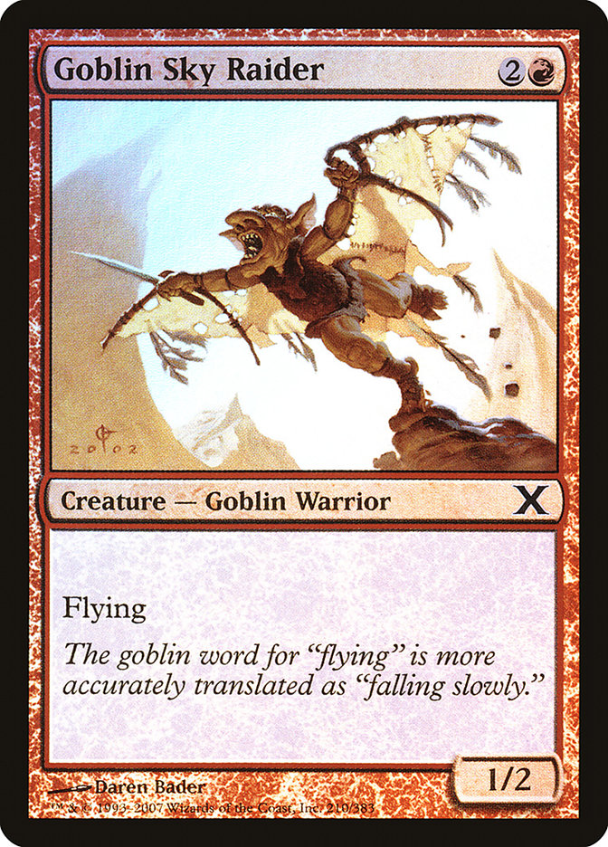 Goblin Sky Raider (Premium Foil) [Tenth Edition] | Gamers Paradise